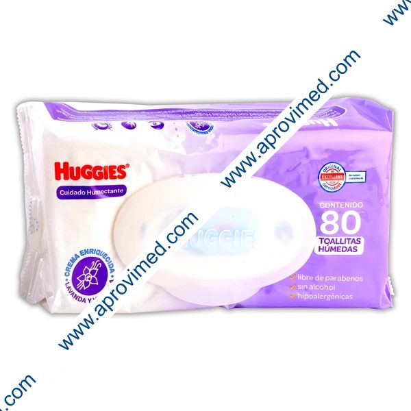 HUGGIES CUIDADO RELAJANTE Toallitas Húmedas Paq. c/80 Pzs.