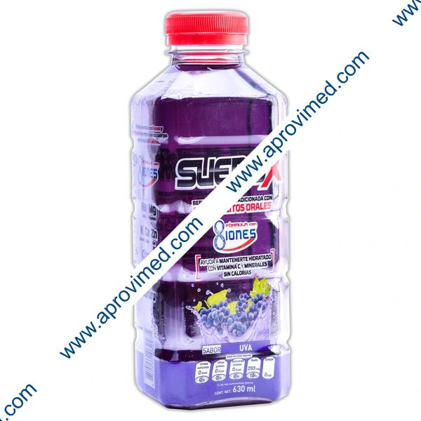 SUEROX 8 IONES Bebida Hidratante SABOR UVA 630 ML.