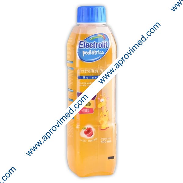 ELECTROLIT PEDIÁTRICO Electrolitos Orales SOL. SAB. MANZANA 500 ML.