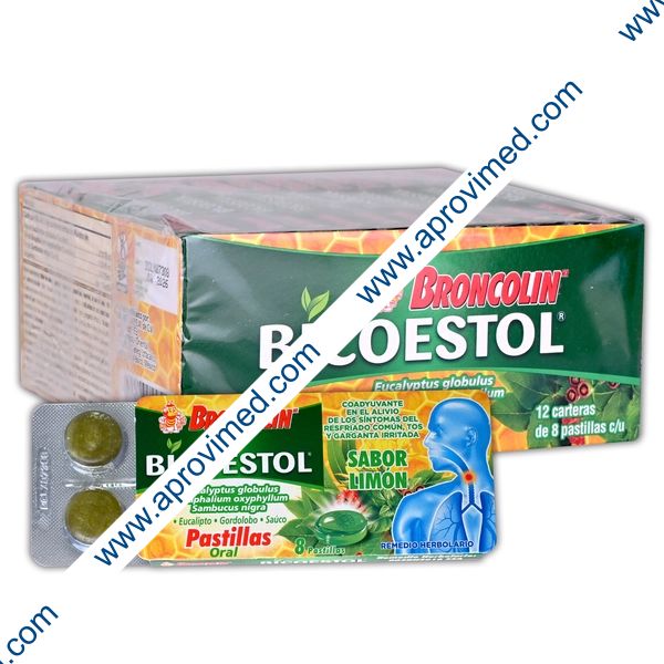 BICOESTOL Sab. Limón Exhib. c/12 CARTERAS c/8 PASTILLAS 2.5 G.