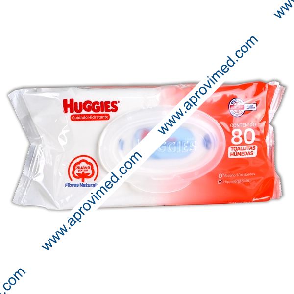 HUGGIES CUIDADO HIDRATANTE Toallitas Húmedas Paq. c/80 Pzs.