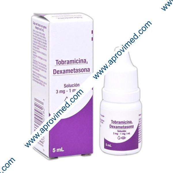 TOBRAMICINA/DEXAMETASONA (Grin) SOL. OFT. Fco. Gotero 5 ML. 3-1 MG/1 ML.