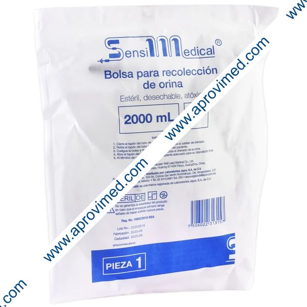 BOLSA PARA RECOLECCION DE ORINA "Plus" (SensiMedical) Cap. 2 Lts.