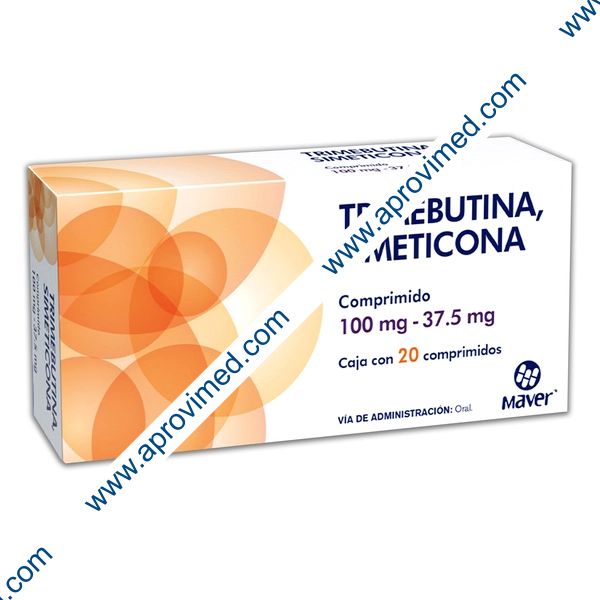TRIMEBUTINA/SIMETICONA (Maver) c/20 COMPS. 100/37.5 MG.