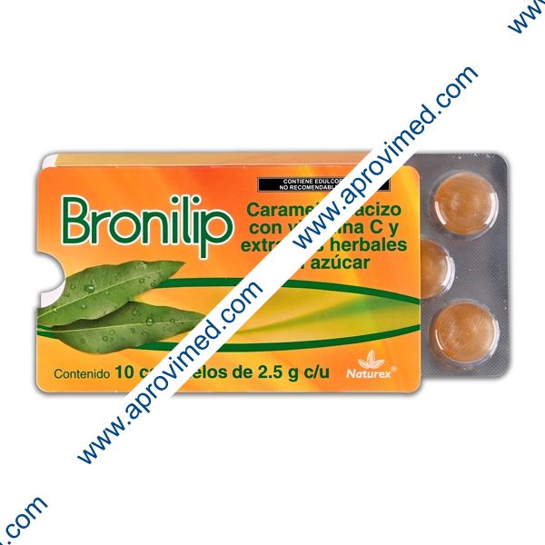 BRONILIP c/10 CARAMELOS 2.5 G.