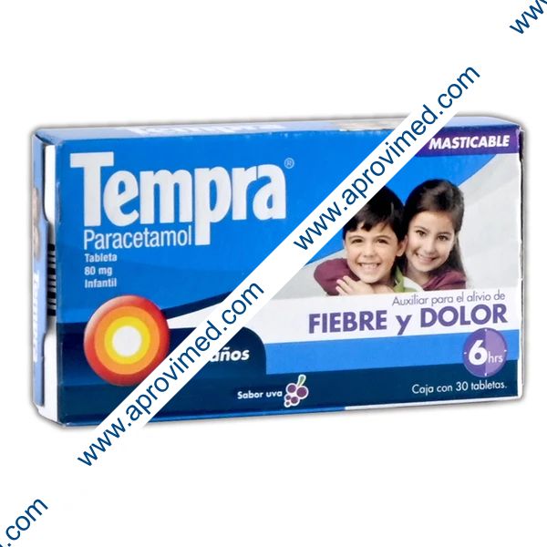 TEMPRA Infantil (4-6 años) c/30 TABS. Masts.  80 MG.