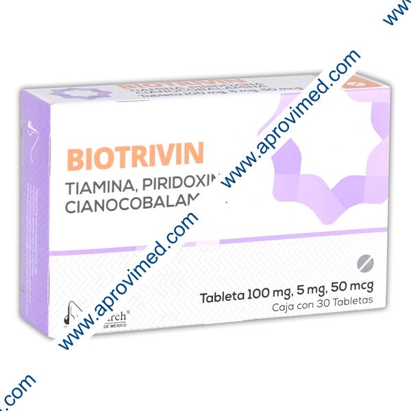 BIOTRIVIN c/30 TABS. 100/5/0.05 MG.