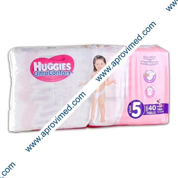 HUGGIES ULTRACONFORT Niña (Etapa 5 / 11-14.5 Kg.) c/40 Pzs.