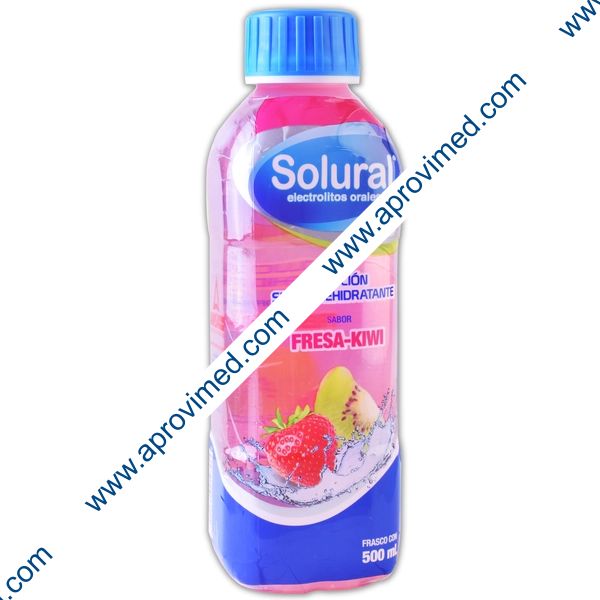 SOLURAL Suero Rehidratante SABOR FRESA-KIWI 500 ML.