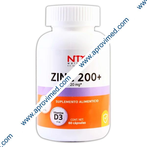 ZINC 200+ (Wellness) c/60 CAPS. 20 MG.