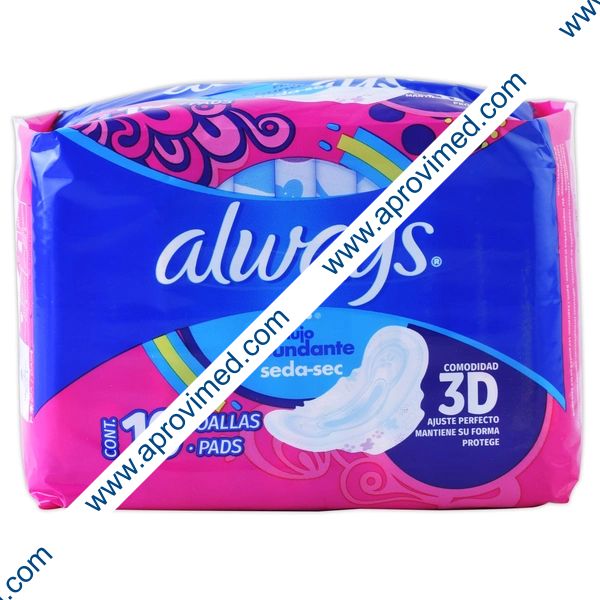 ALWAYS PROTECCIÓN TOTAL SECA con Alas c/10 Toallas.