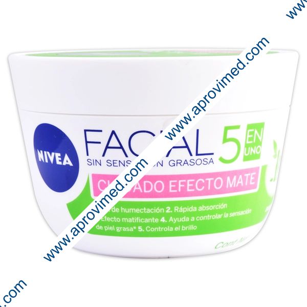 NIVEA FACIAL 5en1 Cuidado Efecto Mate CREMA Tarro 200 ML.