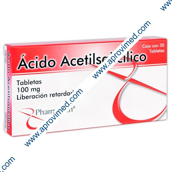 ÁCIDO ACETILSALICÍLICO (Pharmagen) c/30 TABS. L.R. 100 MG.