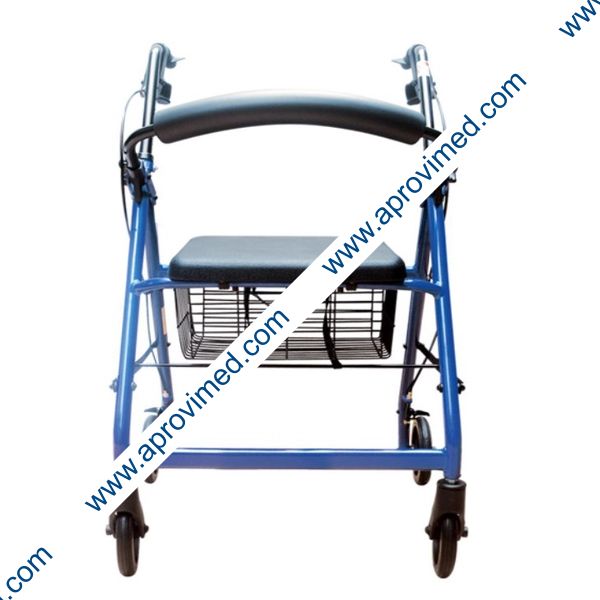 ANDADERA ROLLATOR ALUMINIO c/CANASTILLA (Eko-Mobility) Col. Azul.