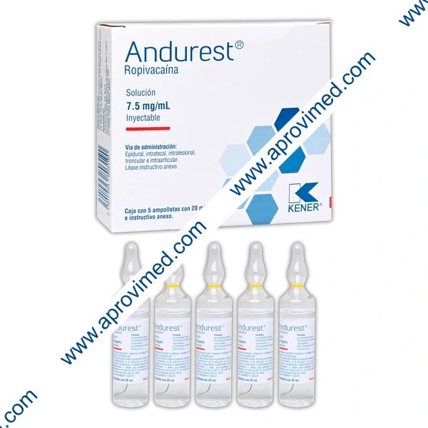 ANDUREST Sol. Iny. c/5 AMPTAS. 20 ML. 7.5 MG/1 ML.