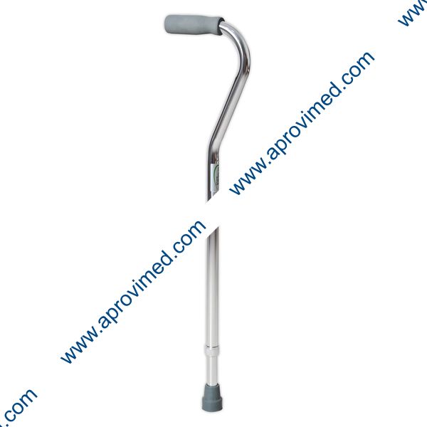 BASTÓN ALUMINIO Puño Cuello de Ganso (Mobicare) Col. Plata.