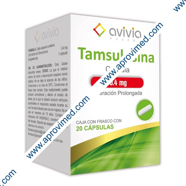 TAMSULOSINA (Avivia) c/20 CAPS. L.P. 0.4 MG.