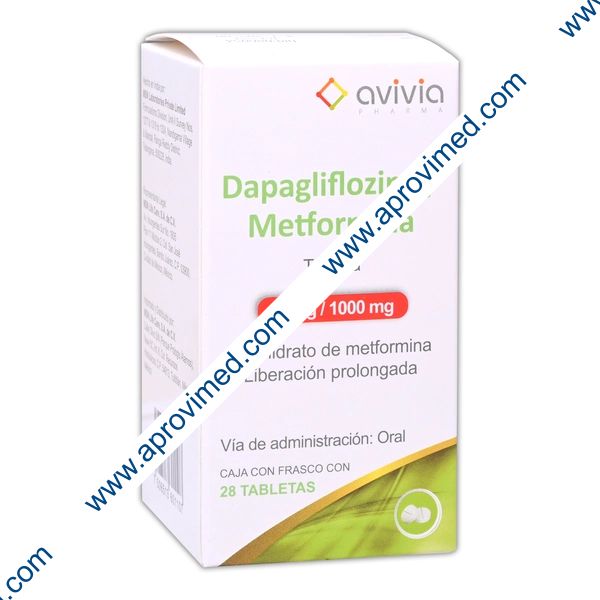 DAPAGLIFLOZINA/METFORMINA (Avivia) c/28 TABS. L.P. 10/1000 MG.