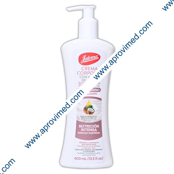 CREMA CORPORAL c/ACEITE de COCO+COLAGENO (Jaloma) Fco 400 ML.