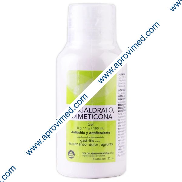 MAGALDRATO/DIMETICONA (Medigen) GEL Fco. 120 ML. 8-1 G/100 ML.