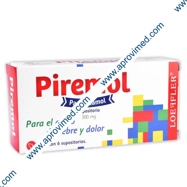 PIREMOL c/6 SUPOSITORIOS 300 MG.