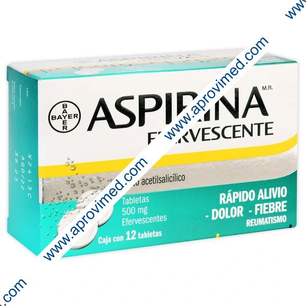 ASPIRINA EFERVESCENTE c/12 TABS. 500 MG.