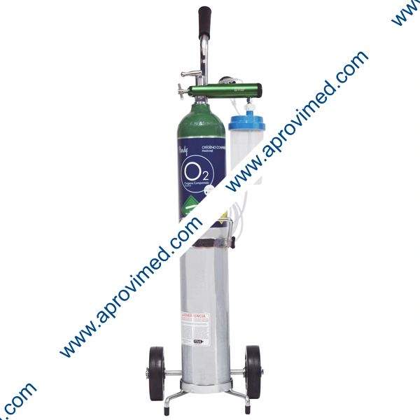 KIT CILINDRO DE OXÍGENO (Handy)  4.6 L. c/CARRO TRANSPR. Cap. O2: 680 L.