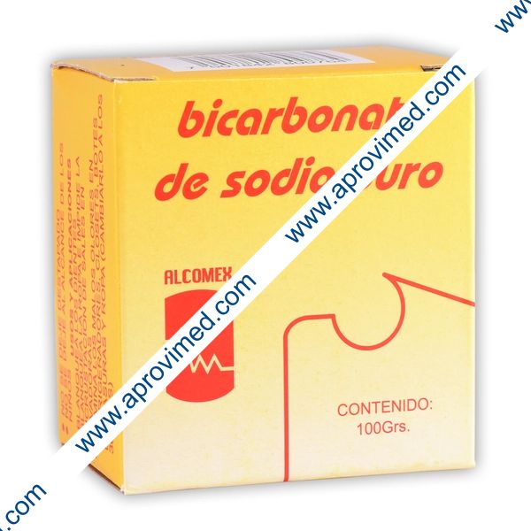 BICARBONATO de SODIO PURO (Alcomex) Cja. c/100 G.