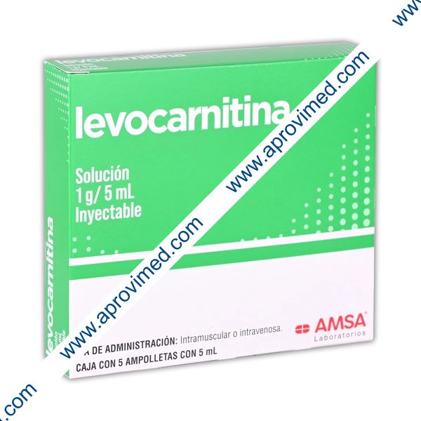 LEVOCARNITINA (Amsa) Sol. Iny. c/5 AMPTAS. 1 G/5 ML.