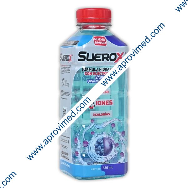 SUEROX 8 IONES Bebida Hidratante SOL. SAB. UVA-MORA AZUL 630 ML.