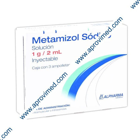METAMIZOL SÓDICO (Alpharma) Sol. Iny. c/3 AMPTAS. 1 G/2 ML.