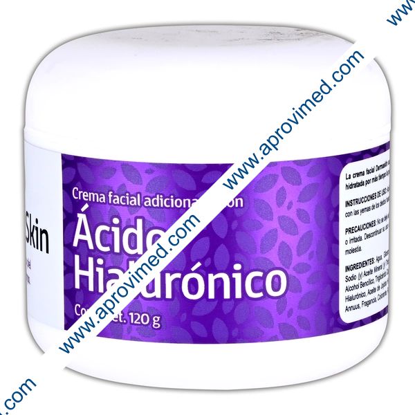 DERMASKIN Crema Facial Humectante Con ÁCIDO HIALURÓNICO Tarro. c/120 G.
