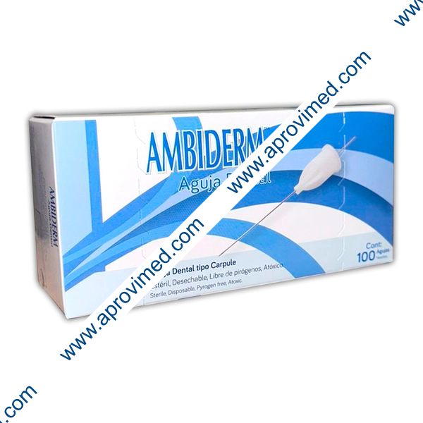 AGUJA DENTAL (Ambiderm) 30Gx1"(21mm) Cja. c/100 Pzs.