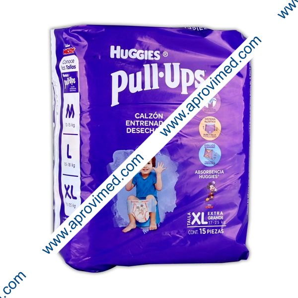 HUGGIES PULL-UPS Niño EXTRA GRANDE 15-18 Kg. c/15 pzs.
