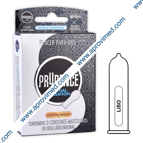 PRUDENCE MUTUAL SENSATION Caja c/3 CONDONES.