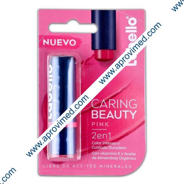 LABELLO CARING BEAUTY PINK 2en1 Blister c/1 Pza 4.8 G.