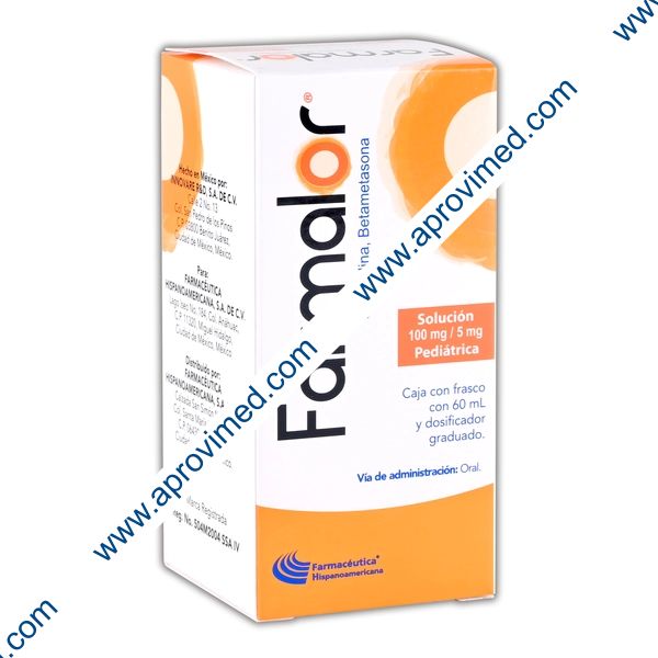 FARMALOR SOL. Pediátrica Fco. 60 ML. 100-5 MG/100 ML.