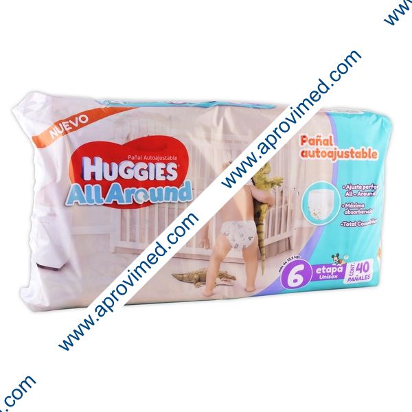 HUGGIES ALL AROUND (Etapa 6 / +13 Kg.) UNISEX c/40 Pzs.