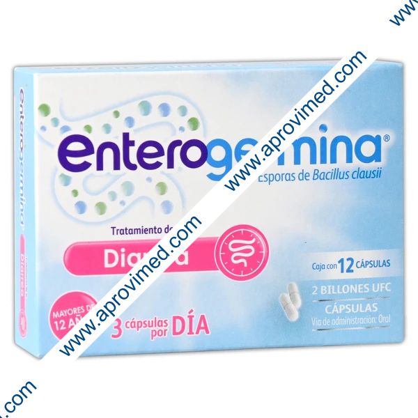 ENTEROGERMINA "DIARREA" 12 AÑOS+ c/12 CAPS. 2 BILLS. UFC.