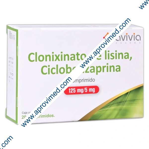 CLONIXINATO DE LISINA/CICLOBENZAPRINA (Avivia) c/20 COMPS. 125/5 MG.