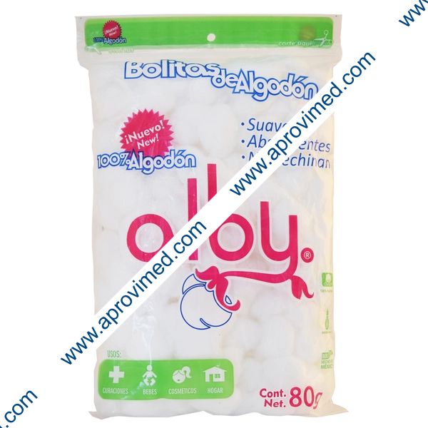 BOLITAS DE ALGODÓN Torundas (Alby) Bolsa c/ 80 G.