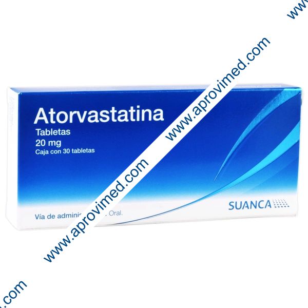 ATORVASTATINA (Suanca) c/30 TABS. 20 MG.