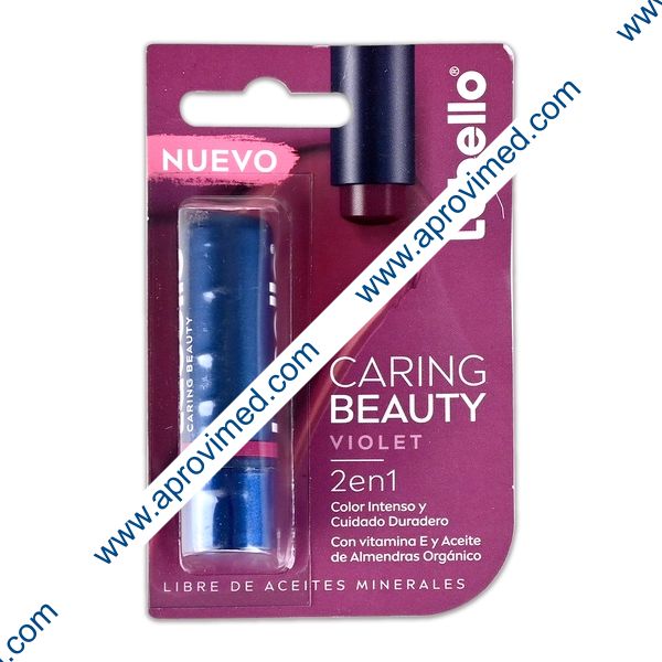 LABELLO CARING BEAUTY VIOLET 2en1 Blister c/1 Pza 4.8 G.