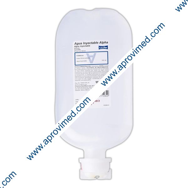 AGUA INYECTABLE ALPHA Sol. Iny. Fco. 500 ML.