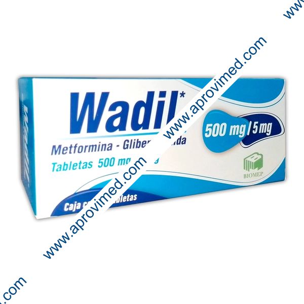 WADIL c/60 TABS. 500/5 MG.