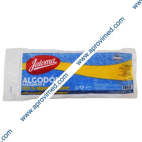 ALGODON ABSORBENTE PLISADO (Jaloma) Bolsa c/ 10 G.