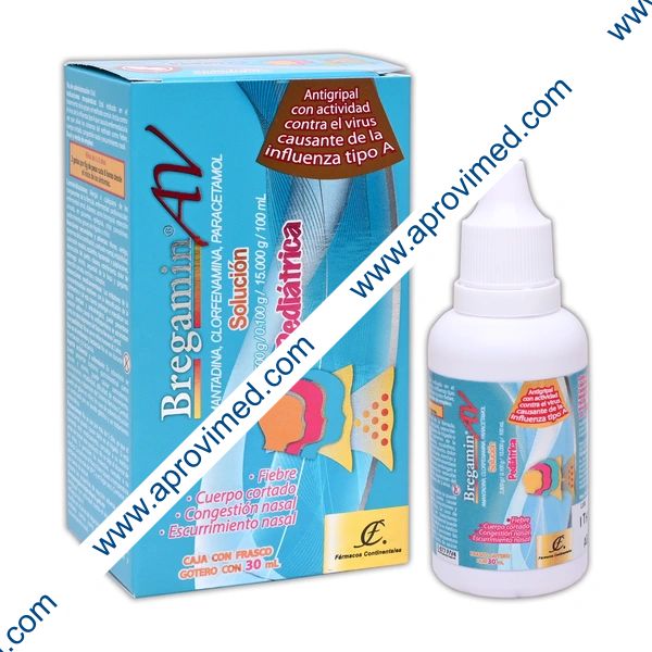BREGAMIN-AV SOL. Pediátrica Fco. Gotero 30 ML. 2.5-0.1-15 G/100 ML.