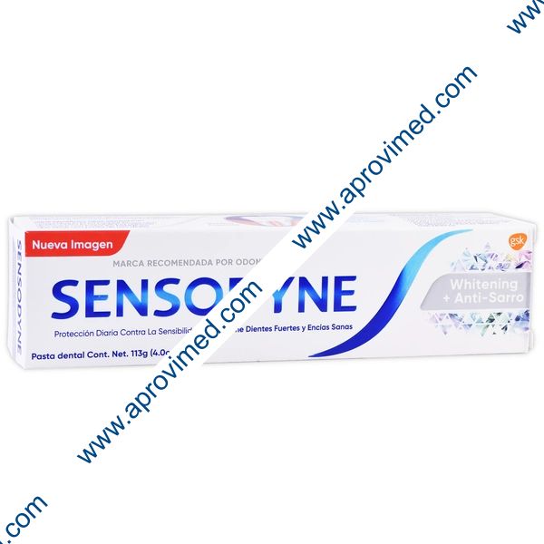 SENSODYNE WHITENING+ANTI-SARRO Crema Dental TUBO c/113 G.