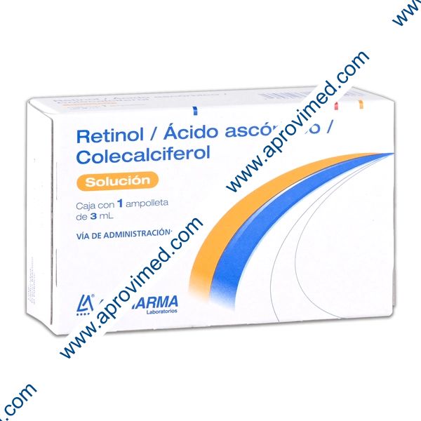 RETINOL/ÁCIDO ASCÓRBICO/COLECALCIFEROL (Alpharma) Sol. Oral c/1 AMPTA. 3 ML.