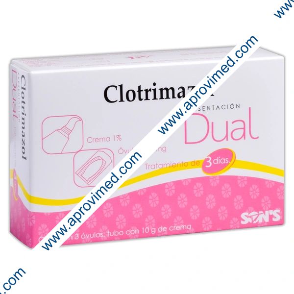 CLOTRIMAZOL (Son´s) DUAL 3 Dias c/3 OVS. 200 MG. y Tubo CMA. 10 G. 1%.